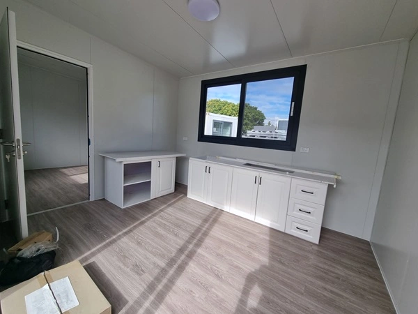 Donga Walking into Kitcken through large double glazed door